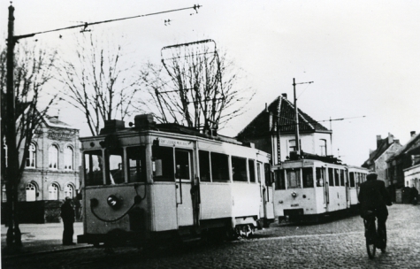 Elektrische tram, Merelbeke, 1955