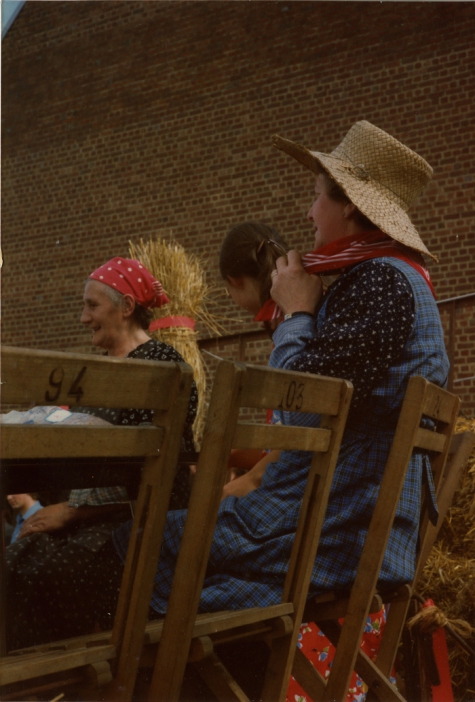 Marguerite Van Hecke tijdens de pikfeesten, 1979 