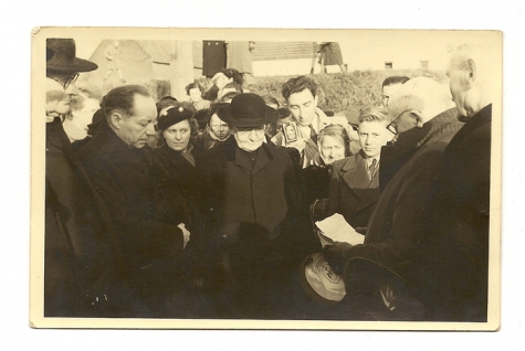 Verwelkoming nieuwe pastoor te Balegem, 1952