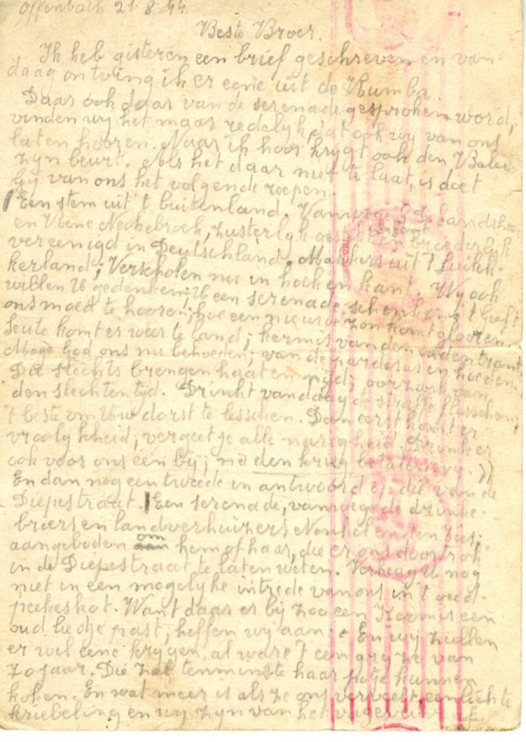 Postkaart Georges De Landsheer aan Francois De Landsheer, 1944