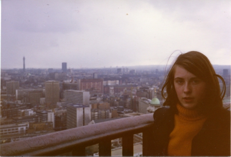 Gemeenteraadslid Marijke Pruyt op schoolreis, Londen, 1975