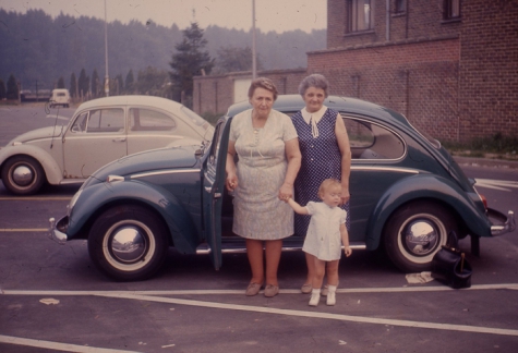 Volkswagen kever en Adrienne Spillier, Merelbeke, 1970