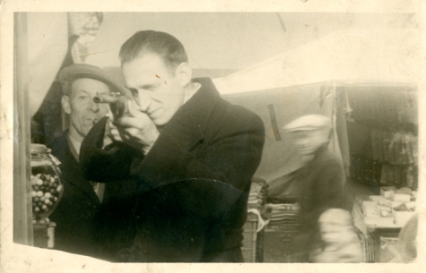 Schietkraam op kermis, Sint-Lievens-Houtem, 1950