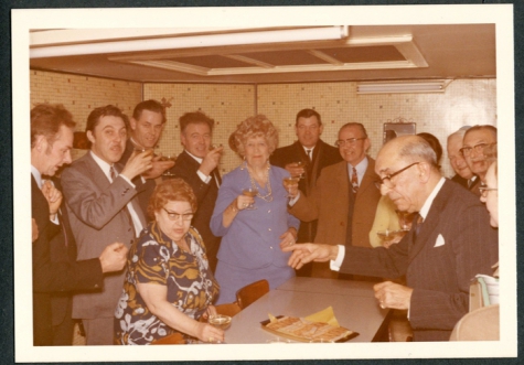 Welkomstfeest voor het bezoek van mevrouw Salisbury, Merelbeke, 1971