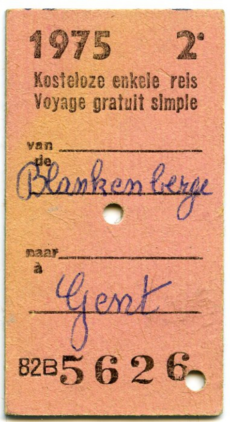 Ticket naar Gent, Blankenberge, 1975