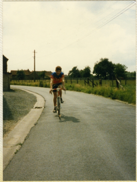 Met de koersfiets onderweg, Letterhoutem, 1982