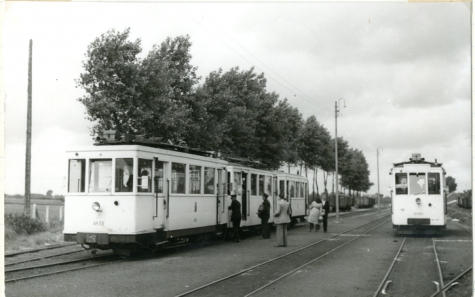 Tram van de lijn Gent-Geraardsbergen, Sint-Lievens-Houtem,1953.