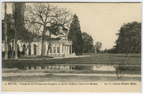Orangerie kasteel "De Varens" te Melle in 1903