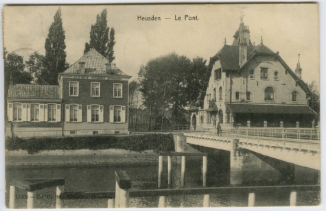 Heusden - Brug over de Schelde in 1912