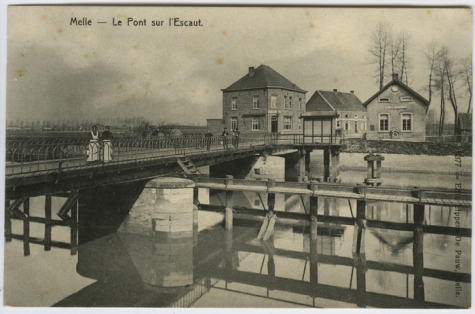 Melle Brug over de Schelde in 1920