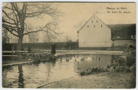 Hoekje van de tuin van het college te Melle in 1912