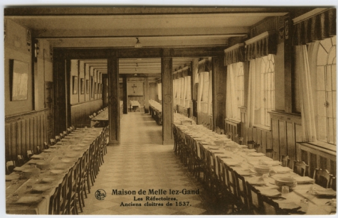 Eetzaal in het oude kooster van 1537, college, Melle  
