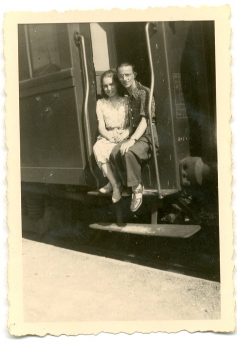 Samen in de wagon, Merelbeke, 1940-1950