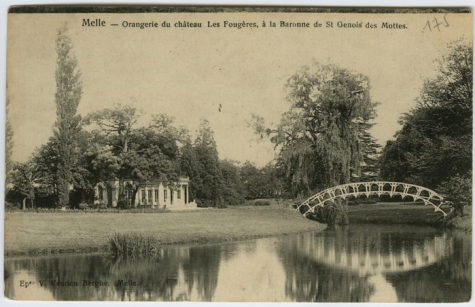 Kasteel De Varens, vroeger Kasteel "Les Fougères",orangerie, Melle, 1907
