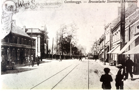 Tramlijn Gent-Melle, Genbrugge,1920.