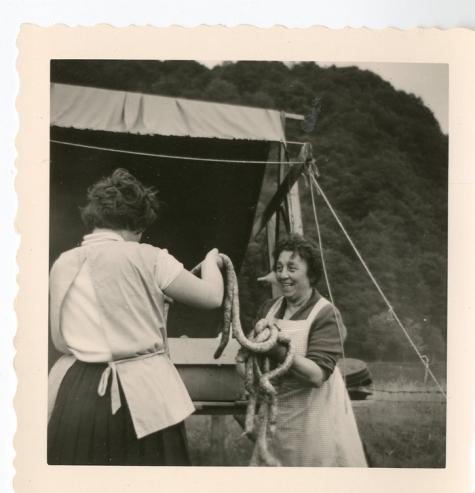 Chiro Melle, worsten draaien, Frahan, Ardennen, 1962