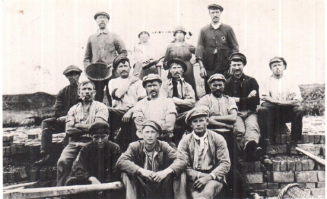 Groepsfoto arbeiders, 1920