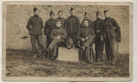 Groep soldaten, 4de sectie, Eerste Wereldoorlog, 1918
