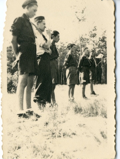 Chiro Melle, op kamp, vlaggengroet, 1943- 1947