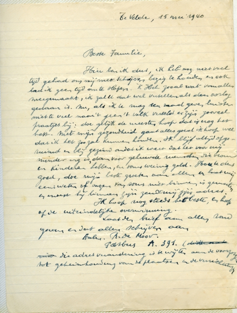 Brief van pastoor Richard De Moor, Sint-Lievens-Houtem
