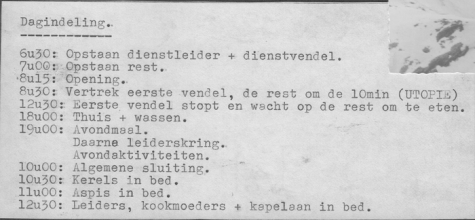Dagindeling chiro Melle, Tirol, Oostenrijk, 1977