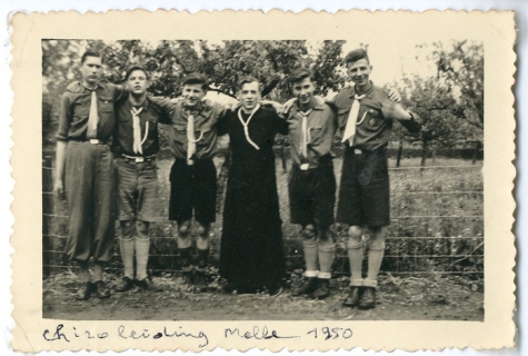 Chiroleiding op kamp, Egenhoven, 1950