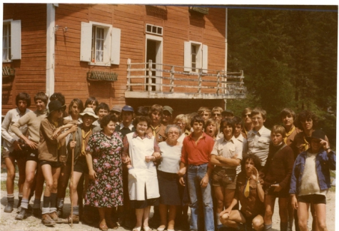 Groepsfoto, Tirol, 1977.