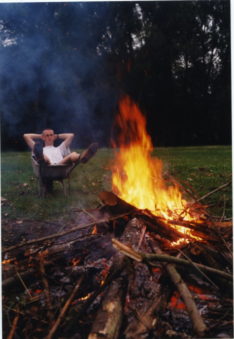 Kampvuur, Berlare, 2000.