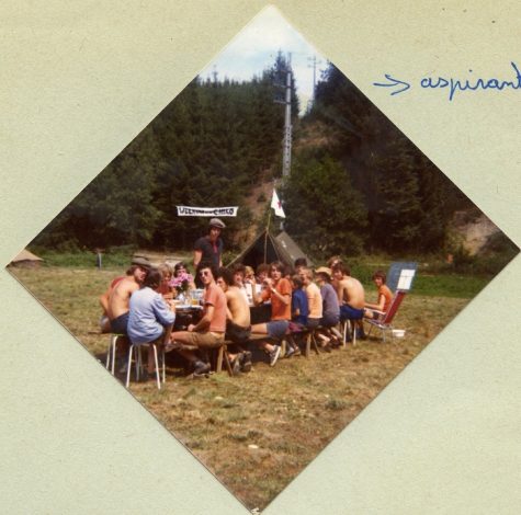 Aspiranten chiro Melle op voorwacht, Guirsch, 1976