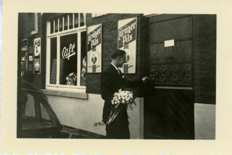 Café 'Bij Ganze' bij Maurice en Germaine Van Gansberghe-Verleyen, Landskouter