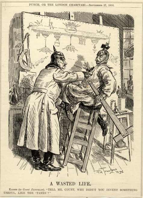 Cartoon Graaf von Zeppelin, 1914