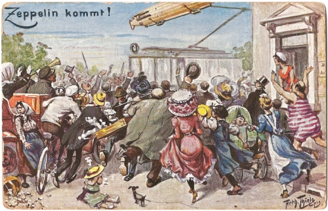 Duits enthousiasme door de komst van de zeppelin, 1910