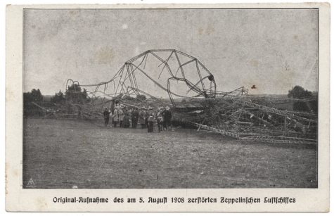 Neergestorte zeppelin LIV, 1908