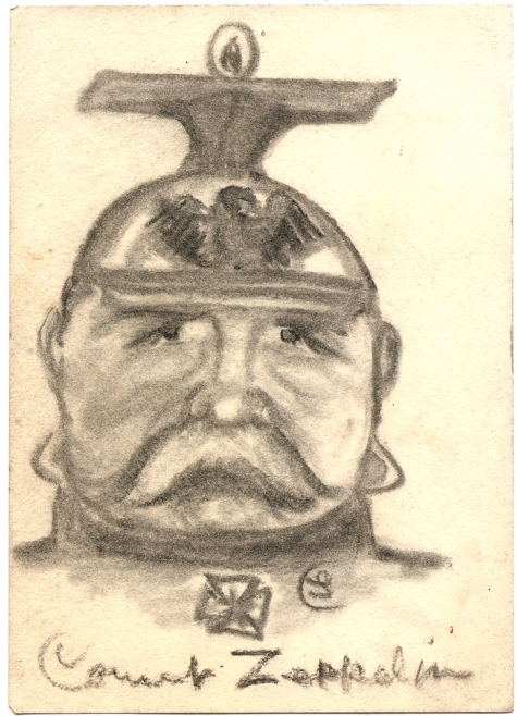 Karikatuur graaf van Zeppelin, 1914