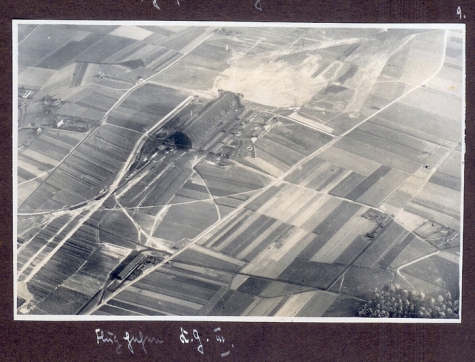 Luchtfoto van het vliegveld van Gontrode, 1917