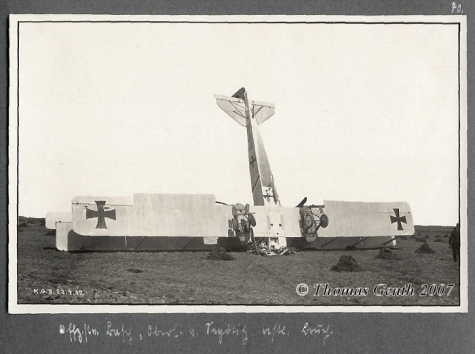 Verkeerd gelande Gotha, Gontrode, 1917