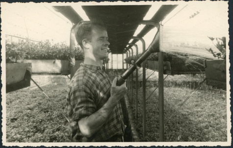 Bloemist Lucien Debersaques, Destelbergen, jaren 1950