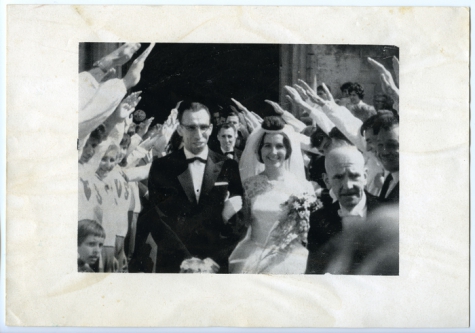 Huwelijk Roger Moens van 'Vlierzele Sportief', Sint-Lievens-Houtem, 1961
