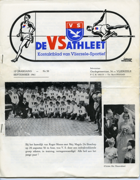 Sportkrantje 'De VS Athleet' nr. 58 van 'Vlierzele Sportief', Sint-Lievens-Houtem, 1961