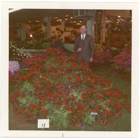 René Van Hecke op Floraliën, Gent, jaren 1960
