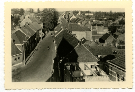 Zicht vanuit de kerktoren, Oosterzele, jaren 1960-1970
