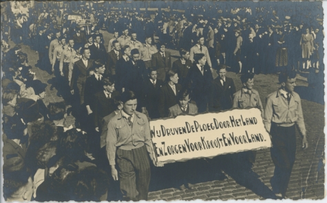 Boerenjeugdbond, inhuldiging burgemeester Jean De Schryver, Lochristi, 1947