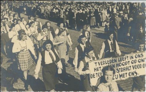 Boerinnenjeugdbond (BJB), inhuldiging burgemeester Jean De Schryver, Lochristi, 1947