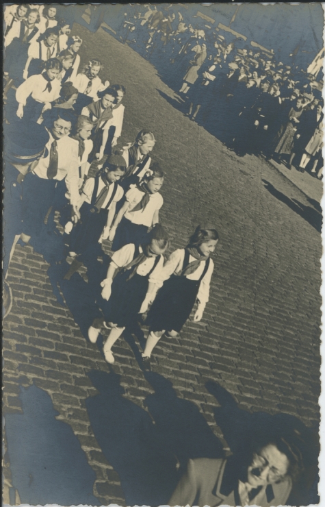 De Roodkapjes, inhuldiging burgemeester Jean De Schryver, Lochristi, 1947