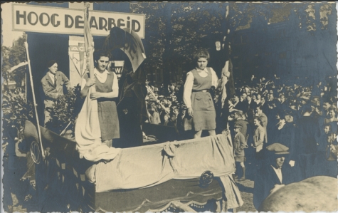 Wagen van het ACW, inhuldiging burgemeester Jean De Schryver, Lochristi, 1947