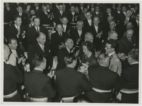 Viering Gemeentekrediet van België met het koningspaar, 24 november 1960