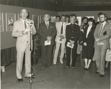Opening 15de fototentoonstelling Fotoclub Nieuw Gent, 5 oktober 1984