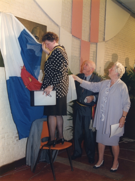 Onthulling gedenkplaat, Zeveneken, 31 mei 1992