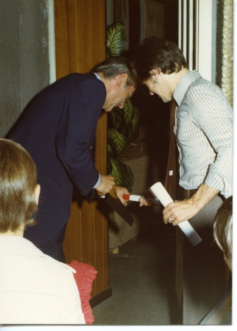 Opening tentoonstelling Bouwvakambachten, viering 30 jaar de Gilde, 1976