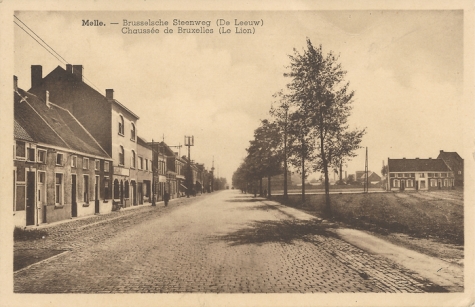 Melle. - Brusselsche Steenweg (De Leeuw) / Chaussée de Bruxelles (Le Lion)